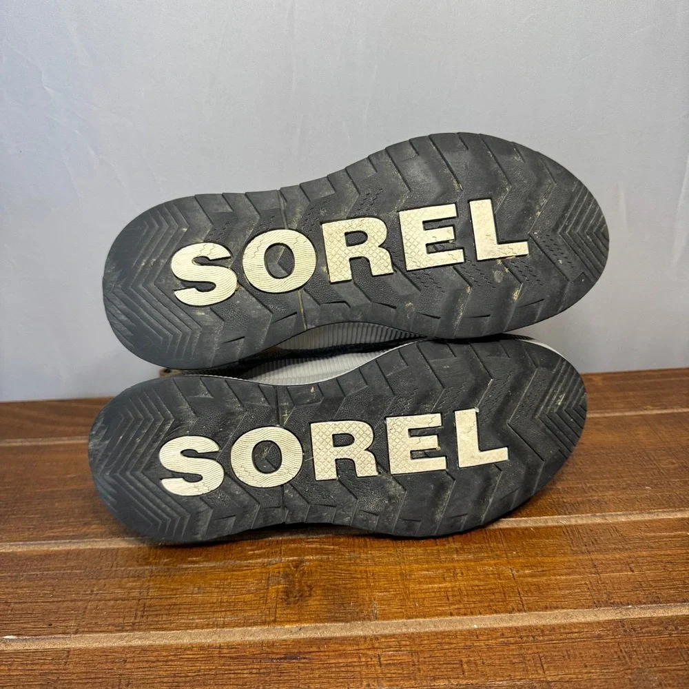 Sorel‎ Waterproof Wool Winter Boots Youth Black Tan Youth Sz 4 Snow Rain Durable